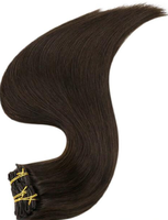 Extensions de cheveux à clipser durables et réutilisables, couleur blonde ombrée, extensions de cheveux humains européens slaves à clipser pour le coiffage