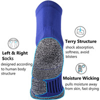 Meilleures chaussettes de compression athlétiques anti-ampoules, coussinées et antidérapantes pour la course à pied, pour femmes et hommes