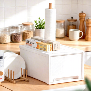 خزانة تخزين بلاستيكية شفافة بأدراج، منظم سطح المكتب للملابس والمنزل والمكتب، صندوق تخزين قابل للتكديس - Product Image 3