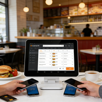 Tablette PC Kiosque de Commande Automatique Android NFC 12 Pouces pour Hôtel Restaurant POS Menu Tap-to-Pay Vente en Gros