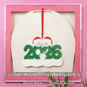 Décorations de Noël Modernes en Résine Personnalisées pour Famille de Bonhommes de Neige (2-5 Personnes) – Haute Qualité - Product Image 2