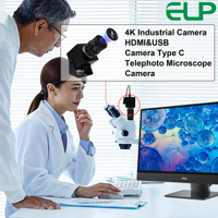 ELP H.264 kamera USB Ultra HD 4K 30fps CMOS IMX415 kamera PC komputer dengan lensa Zoom 4K CS untuk Windows, Linux, Laptop