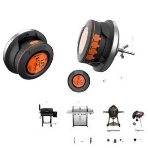 Termometer Digital nirkabel presisi tinggi, pengukur suhu daging Digital dengan presisi tinggi untuk memanggang makanan