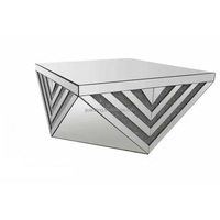 2022 Nouvelles tables basses à miroir rectangle de diamants écrasés