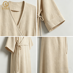 modestes personnalisés 2024 Abaya de Dubaï Robe musulmane en crêpe <span class=keywords><strong>pour</strong></span> femmes Hijab à capuche Abaya Jilbab Robe de prière - Product Image 4