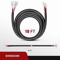 Câble d'extension en cuivre Weisheng IATF16949, 16AWG, 10 pieds de long, gaine en PVC pour alimentation électrique