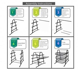 Metal Mesh Office 3 Tier <b>Document</b> Tray <b>File</b> Organizer Letter Tray Holder - Product Image 5