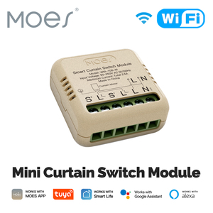 โมดูลสวิตช์ม่านอัจฉริยะ MOES Tuya WiFi ดีไซน์มินิ พร้อมจอยสติ๊ก ควบคุมผ่านแอพ ใช้งานร่วมกับ Alexa และ Google Home เหมาะสำหรับโรงแรม ผลิตจากวัสดุ PC - Product Image 3