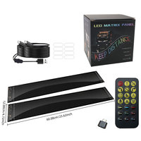Écran LED de Pare-Brise de Voiture 16*32 64*20 96*20, Lumière Indicatrice DIY Oeil de Diable, Contrôle à Distance par Application, Yeux Animés pour Voitures et Camions