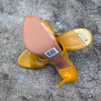 Sandal Stiletto Mules Seksi Model Open-Toe untuk Wanita, Fashion Musim Panas, Serbaguna, Hak Tinggi, Street Wear