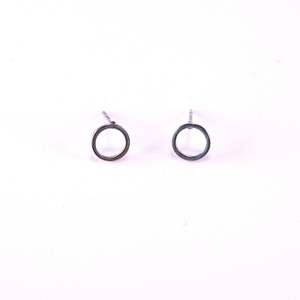 Joyería de mujer de acero inoxidable redondo claro Cubic Zirconia Stud pendiente Stud pendientes - Product Image 3