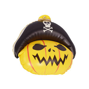 <b>Halloween</b> <b>Inflatable</b> Pumpkin With Pirate Hat Outdoor Decoration Durable Plastic For Kids Party Decor - Product Image 1