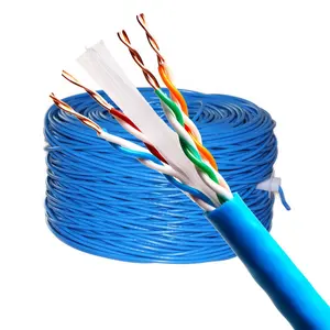 Câble ethernet cat6 en cuivre pur 4pr 1000ft 0.56 UTP S/FTP cat6 câble cat6A intérieur et extérieur 305m