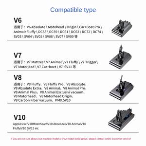 Pour <span class=keywords><strong>Dyson</strong></span> aspirateur <span class=keywords><strong>batterie</strong></span> remplacement adapter pour V6 V7 <span class=keywords><strong>V8</strong></span> V10 Non-Original cylindrique Lithium Ion accessoires <span class=keywords><strong>chargeur</strong></span> - Product Image 4