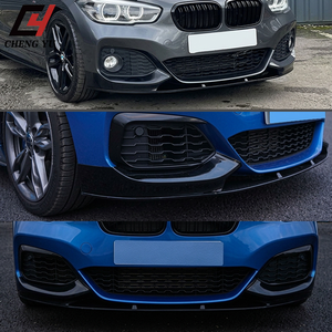 Spoiler Anteriore Stile M-Performance per <span class=keywords><strong>BMW</strong></span> Serie 1 <span class=keywords><strong>F20</strong></span> LCI 2015-2019 M-Sport, Nero Lucido Effetto Carbonio, Accessori Carrozzeria in ABS - Product Image 3