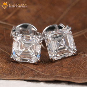 ต่างหูเพชรทรงปรินเซสคัทจาก Goldleafgem ทองคำขาว 14K 18K เพชรเพาะเลี้ยงในห้องปฏิบัติการ รับรองโดย IGI ผลิตด้วยเทคนิค CVD HPHT เครื่องประดับคุณภาพสำหรับใช้ในชีวิตประจำวัน - Product Image 3