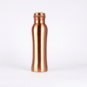 Bouteille d'eau en cuivre avec bouchon à vis, réutilisable, isolation thermique 3-8 heures, voyage, randonnée en plein air, design minimaliste - Product Image 1