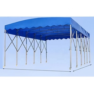 Tente pliante de grande taille avec roues pour abri de voiture, garage pliable, auvent de caravane - Product Image 2