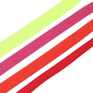 Recycle Polyester Colorful Fold Over Elastic Webbing Band Tape Elastics Ribbon for Headbands Girl Head Bow - Product Image 1