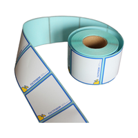 Etiqueta de producto personalizada de fábrica Etiqueta Térmica Directa de color Rollo de adhesivo térmico de código de barras en blanco de alta calidad