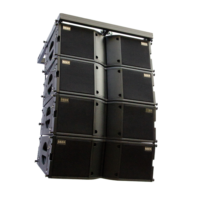 Seer SLA-8C High-Power Passive Line Array Speaker with Dual 8" Woofer 3" Tweeter Birch Plywood Cabinet for Large Outdoor Events