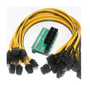 Computer Switch 6Pin Power Cables Power Converter Breakout Board Adapter 50CM 18AWG Male To 6+2 Pin Kit
