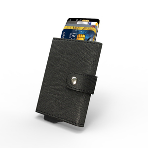 Portefeuille en aluminium CardHoda avec protection RFID, porte-cartes à fermeture courte, design minimaliste unisexe, doublure en toile - Product Image 6
