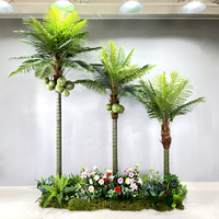Palmier artificiel en plastique en pot, décoration de paysage tropical, verdure 100cm-200cm, accessoires de photographie extérieure pour mariage