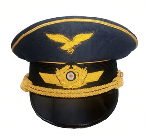 Riproduzione Cappello con Visiera da Generale della Luftwaffe della Seconda Guerra Mondiale, Marca EREL, con Distintivi Ricamati - Product Image 1