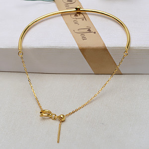 Handmade DIY 6-8 Semi Circle <b>Bracelet</b> 925 Silver <b>Adjustable</b> Features Luxury 14k <b>Gold</b> European American Korean Version - Product Image 3