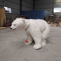 Disfraz de oso polar de simulación realista para parque temático/espectáculo
