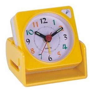Mini Flap Desk <b>Clock</b> Quartz Analog Alarm <b>Clock</b> Snooze <b>Night</b> <b>Light</b> Color Changing Voice Dial for RV Travel - Product Image 1