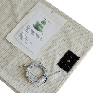 King Queen Twin Sizes Breathable Cotton Sheet With Grounded Socket <strong>Tester</strong> PVC Cord Included Medical Use Grounding Sheet - Product Image 3