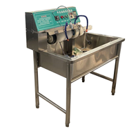 Commercial Electric Stainless Steel Semi-Automatic Shoe Washer with Multiple Brushes for High-Volume Use