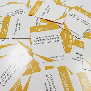 Set di <span class=keywords><strong>Giochi</strong></span> di Carte Personalizzate con 100 Domande per Aziende, Stampa di Fabbrica, Gioco di Carte per la Relazione di Squadra per Adulti - Product Image 4