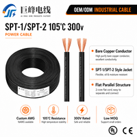 Câble plat pour lampe à deux conducteurs en PVC, personnalisé SPT-1 SPT-2, OEM/ODM