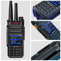 CE FCC Rohs MK888 4G Poc + Analog Telsiz Sim Kartlı ve GPS'li UHF VHF Çift Modlu Küresel Genel Ağ Çağrıları için Linux OX Telsiz