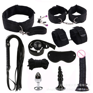 Adult SM sex toys, 11-piece <b>bondage</b> <b>set</b> with light plush webbing, dildo, wholesale. - Product Image 5