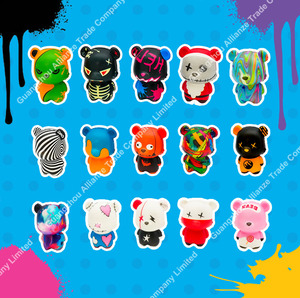 Juguete de Peluche de Oso Colorido de Estilo Novedoso, Serie de Arte Graffiti, de Compresión Lenta, Regalo para Niños - Product Image 2