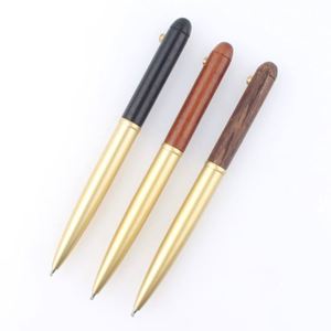 Advertising New Brass Wood Metal Roller Gel <b>Pen</b> With Custom Logo Neutral Creative Premium Pretty Twist Luxury Executive Sign - Product Image 1