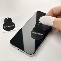 Pegatina para limpieza de pantalla LCD, eliminación de polvo, para teléfono inteligente, tableta, película protectora, accesorios de instalación, forma cuadrada