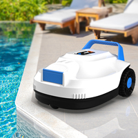 AIRROBO QD01 Nouvelle Version Robot Nettoyeur de Piscine Intelligent Sans Fil, Outil de Nettoyage Automatique des Parois, Aspirateur Filtre pour Piscine