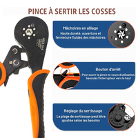Alat Crimping Terminal Kawat HSC8 16-6 Hexagon Ferrule Crimper 0.08-16mm2 AWG 28-5 Bootlace Ferrule Plier