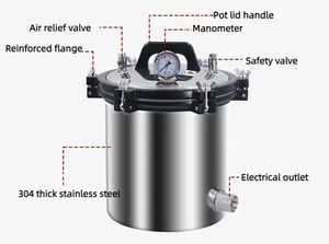Roestvrijstalen Autoclaaf Druk Stoomsterilisator Aanpasbare 8l/12l/18l/24l Capaciteit Oem Ondersteunde Laboratoriumapparatuur - Product Image 2