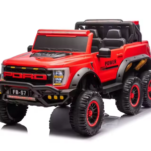 รถยนต์เด็กขนาดใหญ่หก ล้อ ขับเคลื่อนสี่ล้อ ใช้แบตเตอรี่ 12V สำหรับเด็กขับขี่ พร้อมไฟ LED และเครื่องเล่นเพลง - Product Image 1