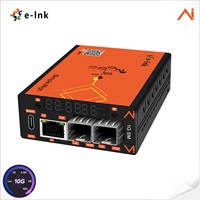 Convertisseur de média fibre optique intelligent géré par IA, 2 ports 100/1000X SFP vers 1 port 10/100/1000T