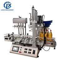 Machine de remplissage et de bouchage automatique de bouteilles d'huile essentielle, de jus de fruits et d'eau avec pompe magnétique de bureau LX et alimentateur de bouchons