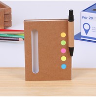 Lot de blocs-notes adhésifs pour bureau, mémos en forme de maison, style brique en papier, réutilisables en PET pour le bureau