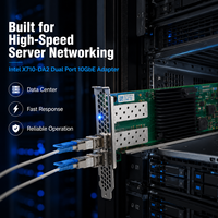 Adaptador de Red Ethernet Intel X710-DA2 de Doble Puerto 10Gb SFP+ PCIe3.0 X8 para Servidor, NIC X710DA2BLK, Compatible con SR-IOV, VXLAN, DPDK