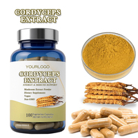 Capsules de supplément d'extrait de Cordyceps Militaris de haute qualité, fournie directement par l'usine, au meilleur prix